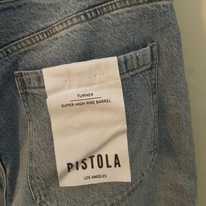Pistola / Anthropologie Light-Wash Barrel Jeans 32